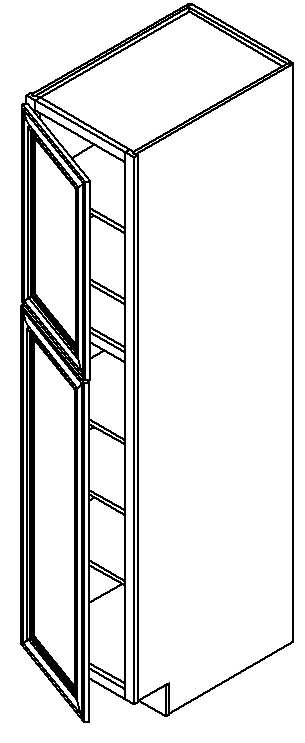Smokey Grey Pantry 18" X 90" X 24" W/O Drawer