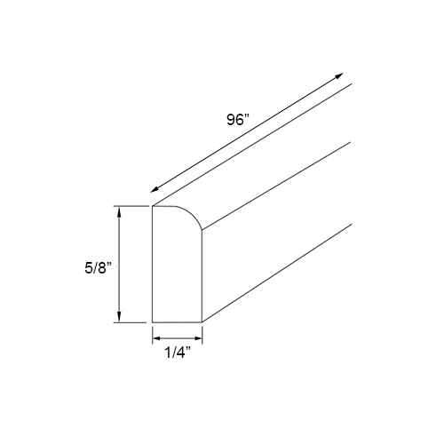Florence Slate Shaker Scribe Molding - 96"W x 5/8"H