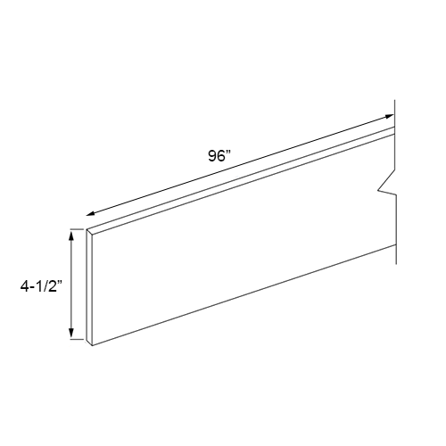Florence Slate Shaker Toe Kick - 96"W x 4-1/2"H