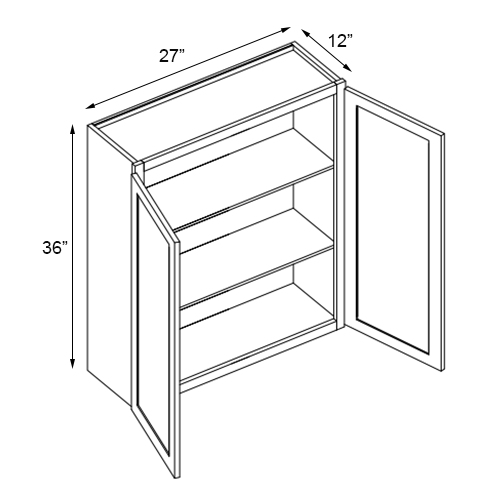 Weston Sand Shaker Double Door Wall Cabinet - 27"W x 36"H