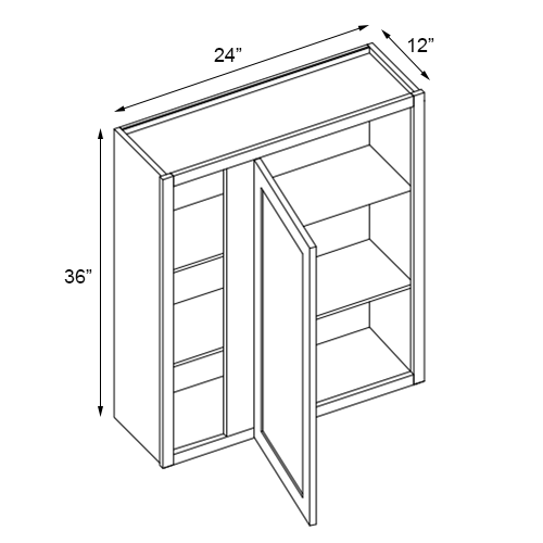 Weston Sand Shaker Single Door Blind Wall Cabinet - 24"W x 36"H