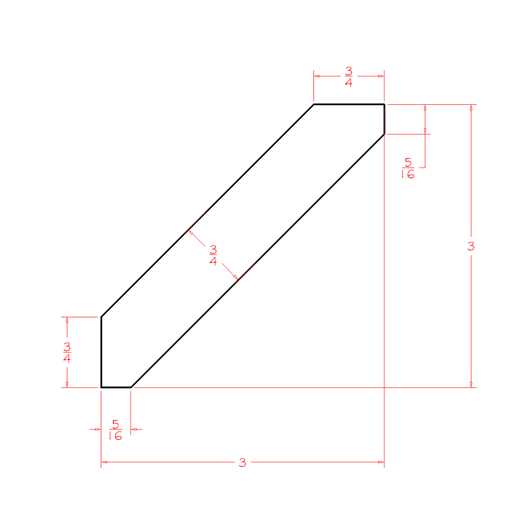 Cinder Shaker Large Angle Crown Molding