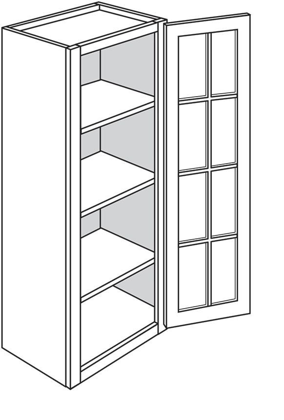 Radnor Shaker Glass Door 18"W x 42"H