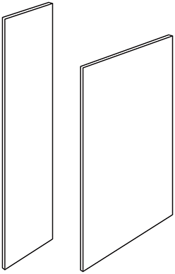 Springfield Shaker Base Skin 1/4" x 24"W x 34 1/2"H