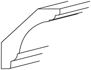 Devon Slab Cove Crown Moulding 2 3/4"H x 96" L