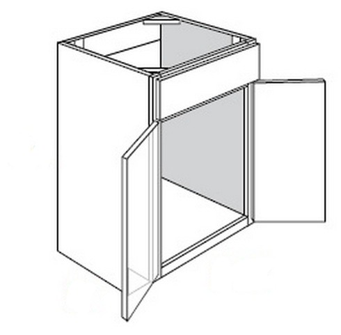 Devon Slab Double-Door Vanity Cabinet 24"W