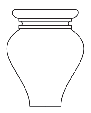 Devon Shaker Bun Foot 3.5"W x 4 1/2"H