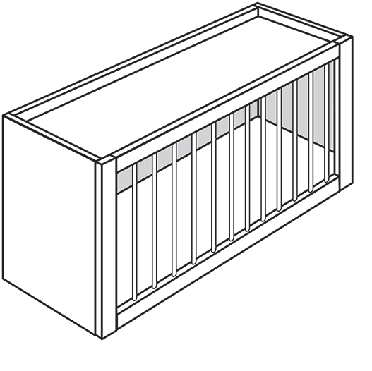 Newtown Shaker Plate Holder 36"W x 15"H