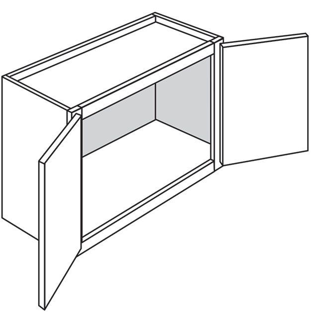 Gladwyne Raised Double-Door Wall Cabinet 30"W x 18"H