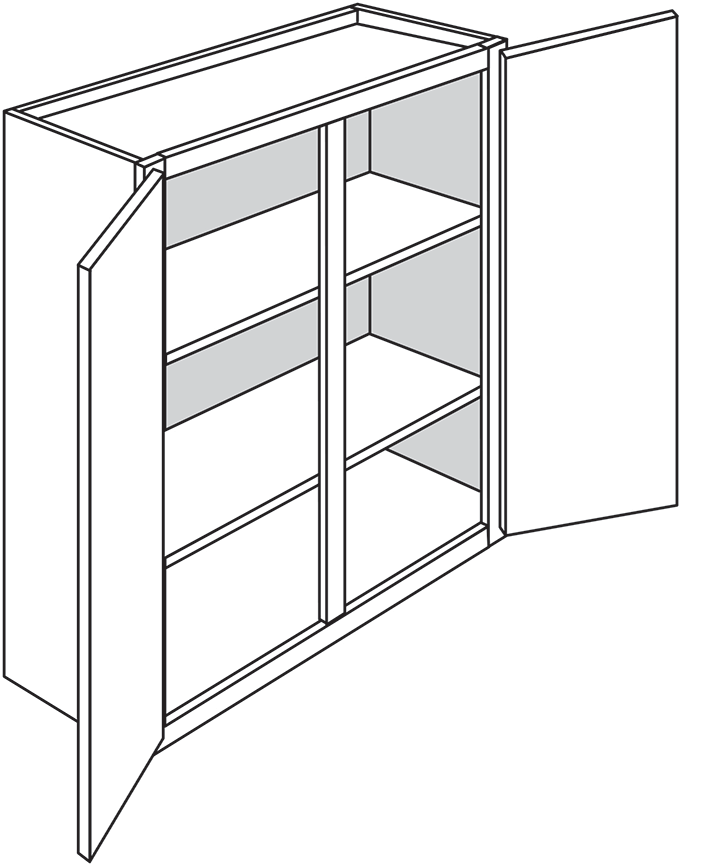 Gladwyne Raised Double-Door Wall Cabinet 36"W x 36"H