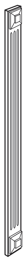 Gladwyne Raised Fluted Angle Filler 3"W x 36"H