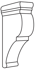 Gladwyne Slab Corbel 3"W x 10 3/4"H
