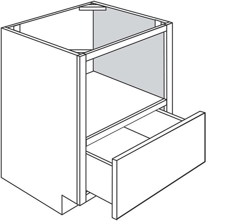 Gladwyne Slab Microwave Base Cabinet 30"W