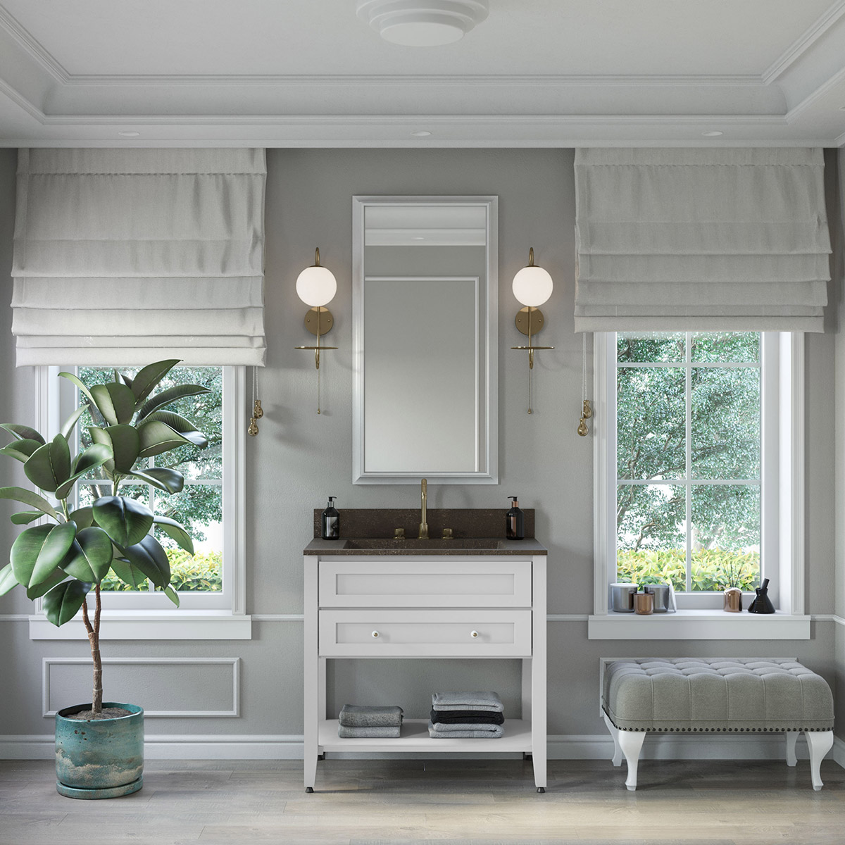 Weston White Shaker 36" Vanity #3