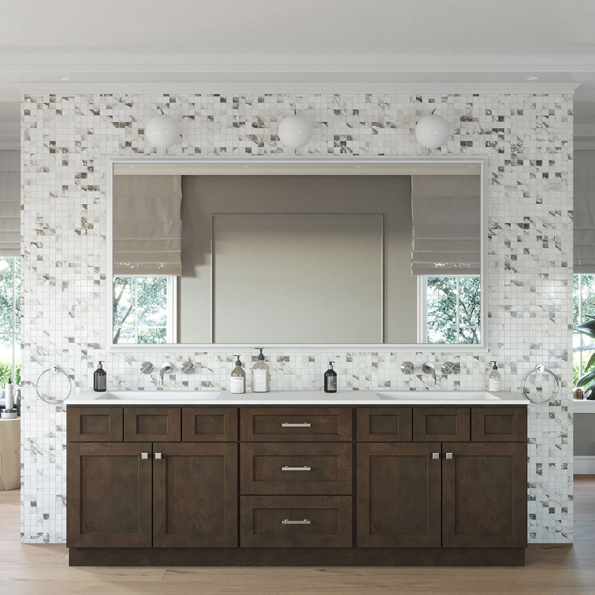 3-Piece Florence Slate Shaker 96" Vanity Set #2