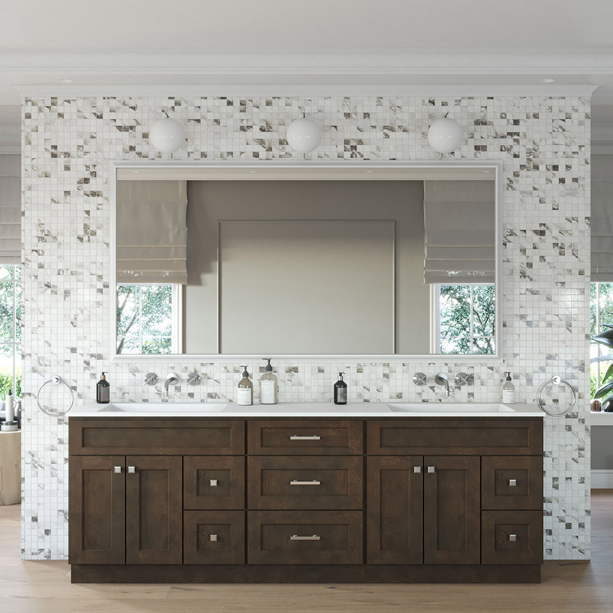 3-Piece Florence Slate Shaker 96" Vanity Set #4