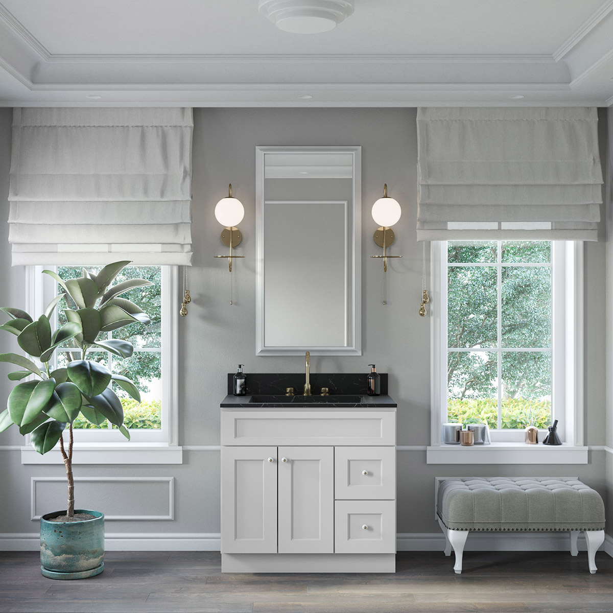 Florence White Shaker 36" Vanity #2