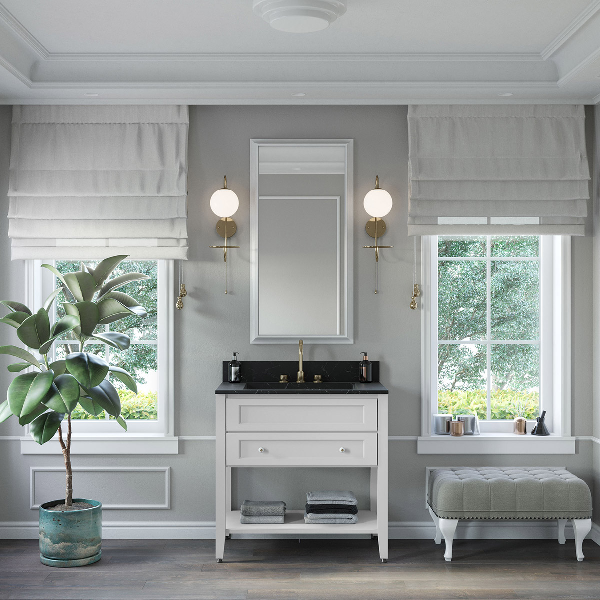 Florence White Shaker 36" Vanity #3