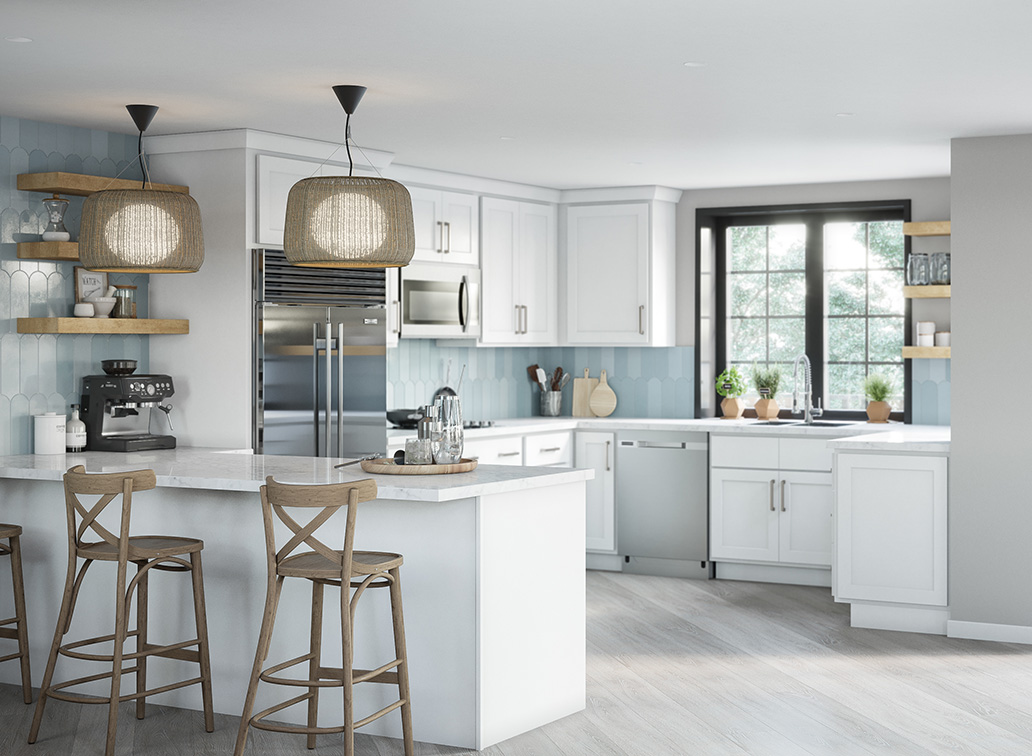 Primary White Shaker Kitchen Cabinets