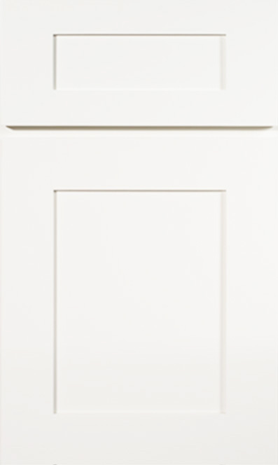 Easton White Slab Cabinets