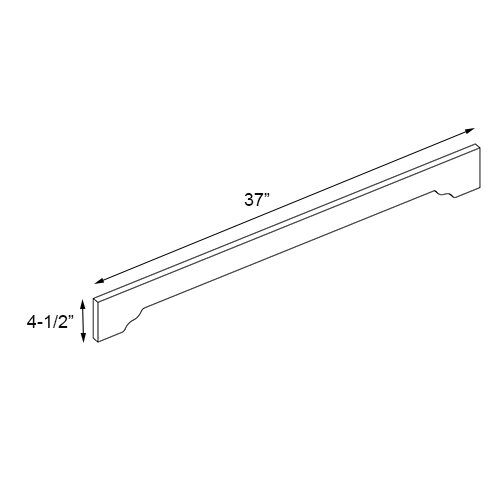 Grizzly Shaker Furniture Valance - 37" W