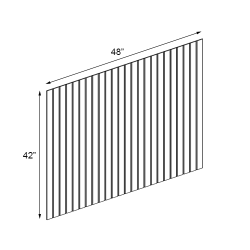 Primary Grey Shaker Bead Board - 48" W x 42" H x 0.25" D