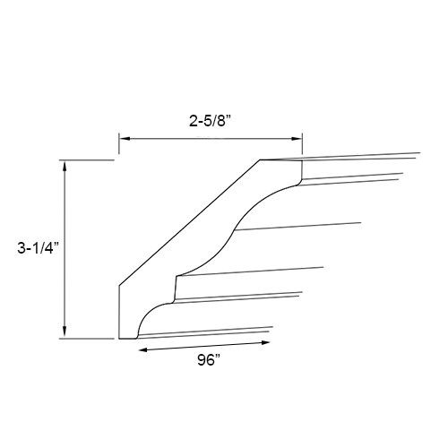 Primary Grey Shaker Large Crown Molding