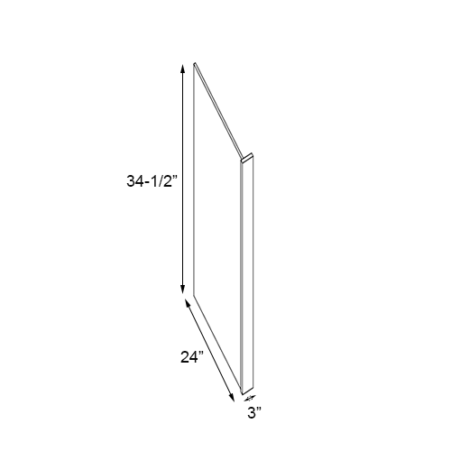 Primary Grey Shaker Dish Washer End Panel
