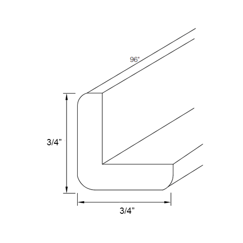 Primary Grey Shaker Outside Corner Molding
