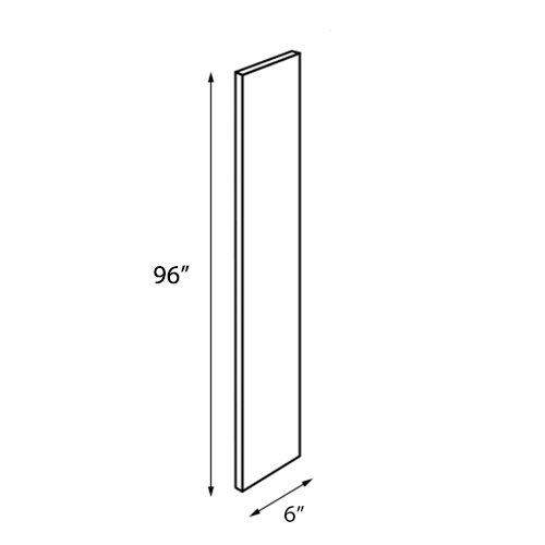 Navy Blue Shaker Wall Filler - 6"W x 96"H