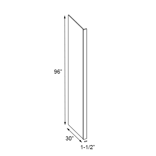 Primary Grey Shaker Tall End Panel
