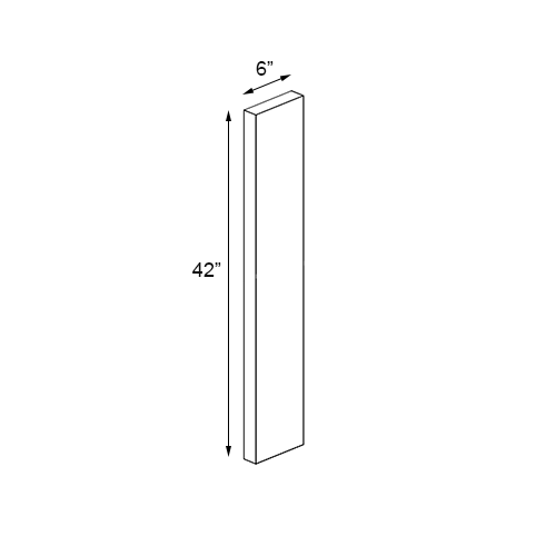 Shaker Hickory Filler - 6" W x 42" H