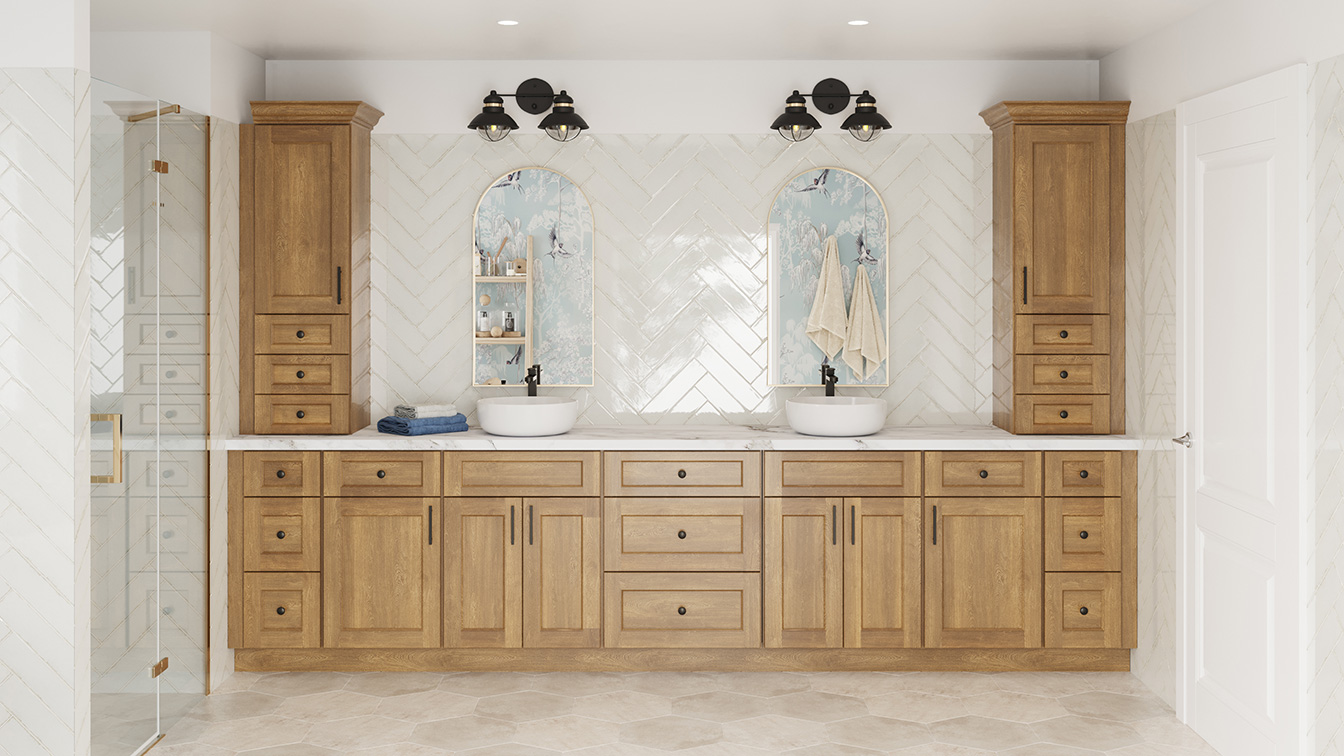 Florence Honey Bathroom Vanities