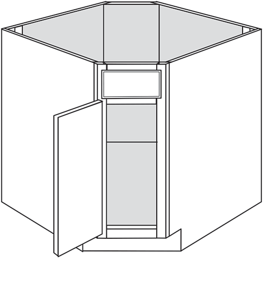 Truffle Shaker 36" Diagonal Sink Base