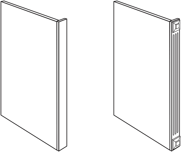 Truffle Slab 3" Stile Dishwasher Panel