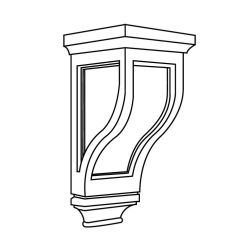 Onyx Black Shaker Small Corbel