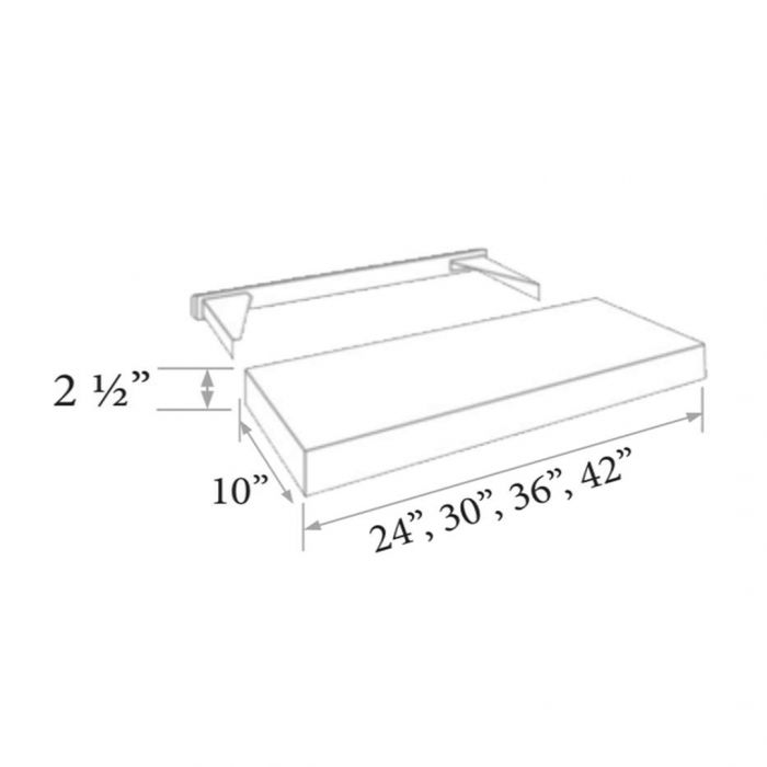 Onyx Black Shaker 42" Finshed Floating Shelf