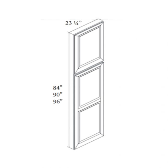 Onyx Black Shaker Matching Tall End Panel 96"