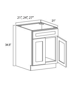 Sage Green Shaker 24" x 21" Vanity Sink Base Cabinets
