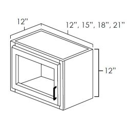Onyx Black Shaker 12" x 12" Single Door Stacker Wall Cabinet