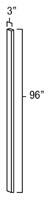 Onyx Black Shaker 3" x 96" Tall Filer