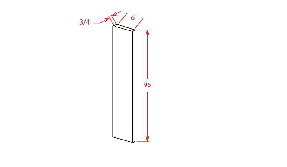 Timber Green Tall Filler - 6"W X 96"H