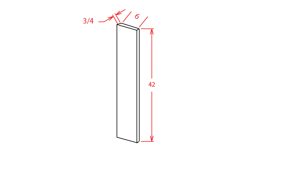 Timber Green Wall Filler - 6"W X 42"H