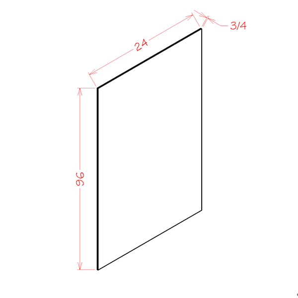 Timber White Shelf Board - 24"D X 96"W X 3/4"H