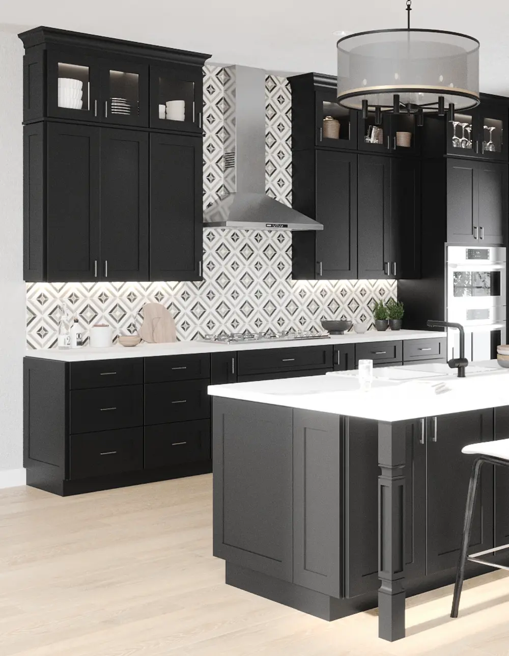 Black Shaker Kitchen Cabinets