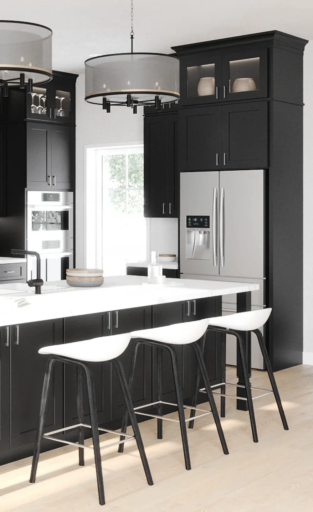 Black Shaker Kitchen Cabinets