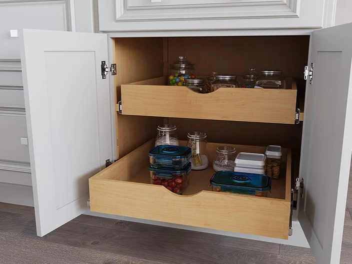 Soft Close Roll Out Trays for 30"W Base Cabinet