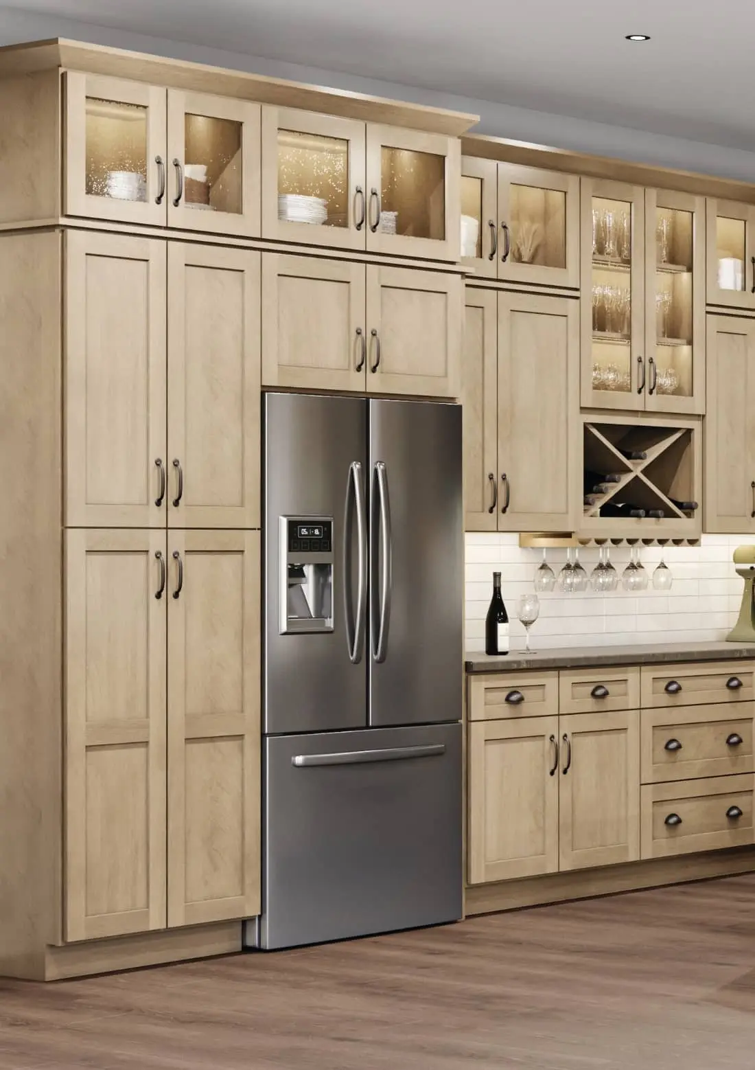 natural finish kitchen cabinets