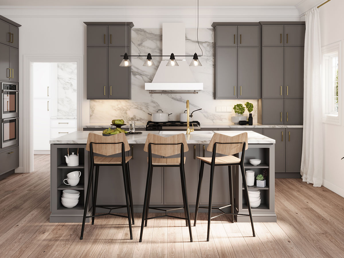 Caldera Charcoal Slim Shaker Cabinets