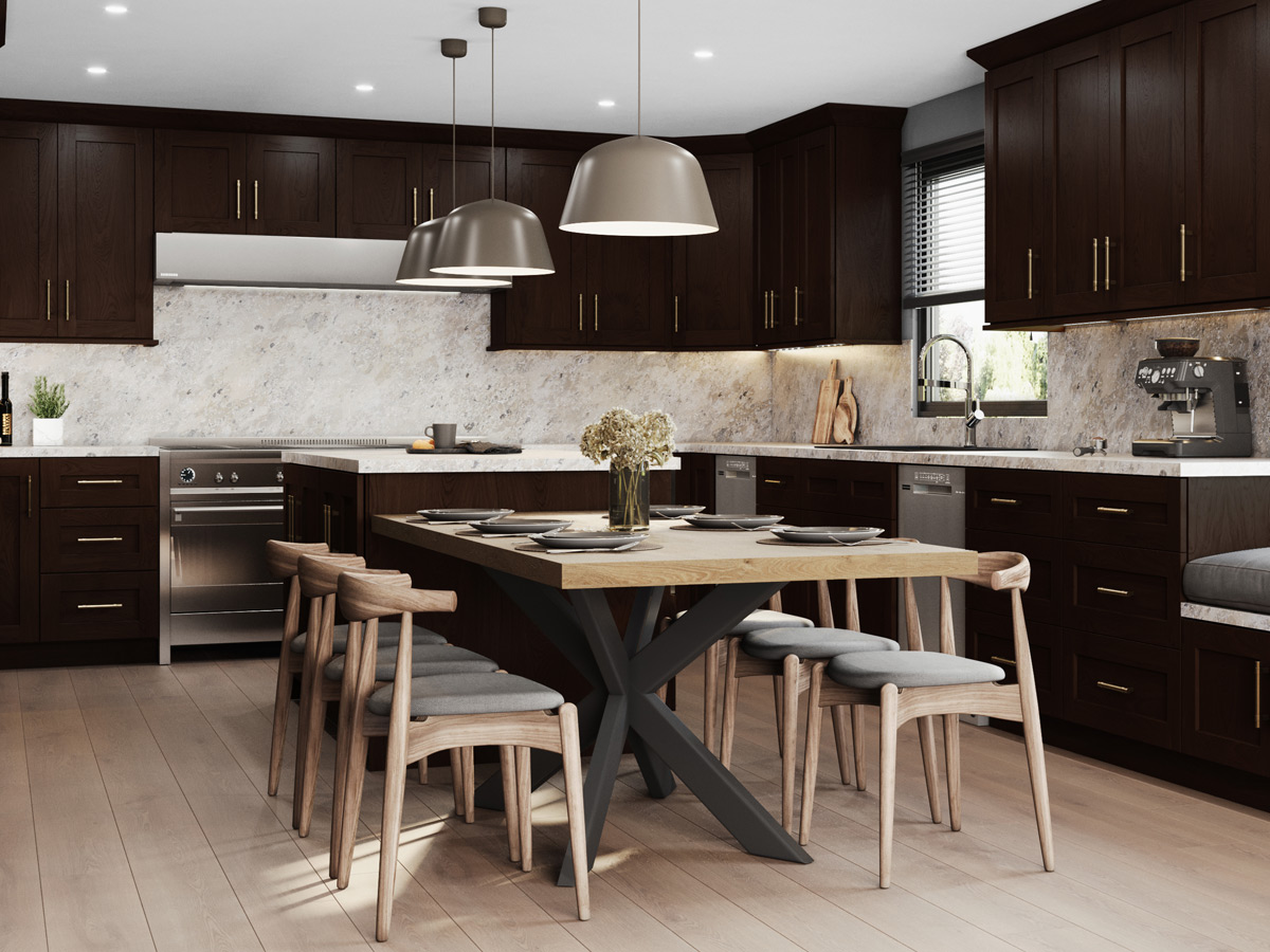 Summit French Roast Shaker Cabinets